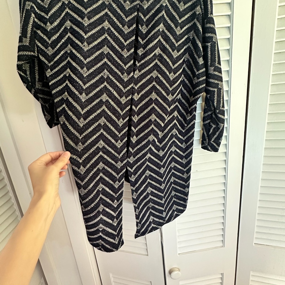 Maurices Black and White Geometric Sweater - Picture 3 of 4